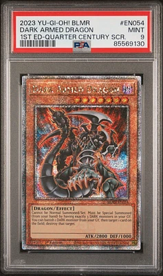 2023 Yu-gi-oh! Blmr-battles Of Legend: Monstrous Revenge En054 Dark Armed Dragon 1st Edition-quarter Century Secret Rare PSA 9