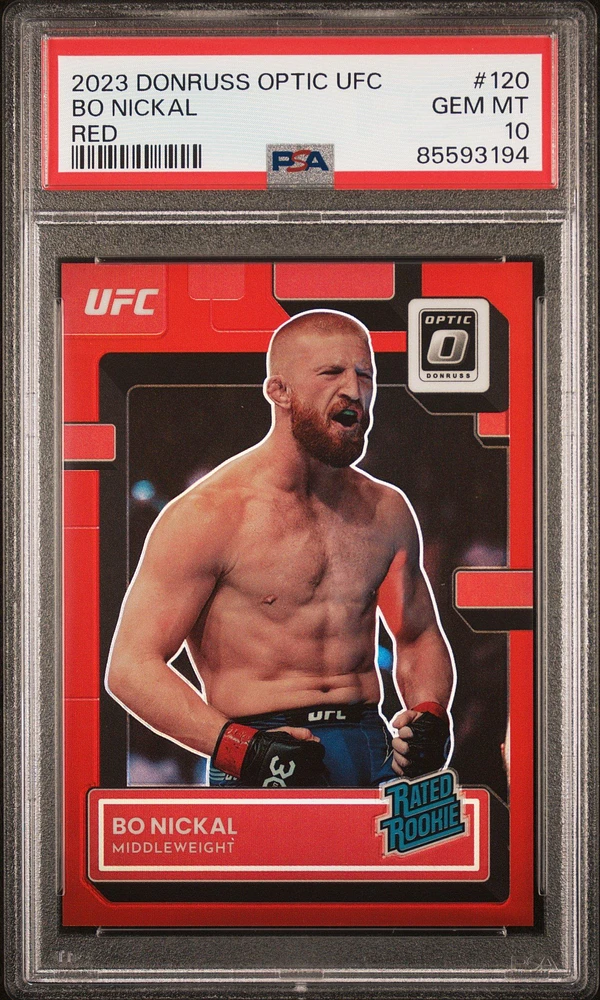 2023 Panini Donruss Optic Ufc 120 Bo Nickal Red PSA 10