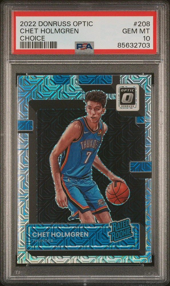 2022 Panini Donruss Optic 208 Chet Holmgren Choice PSA 10