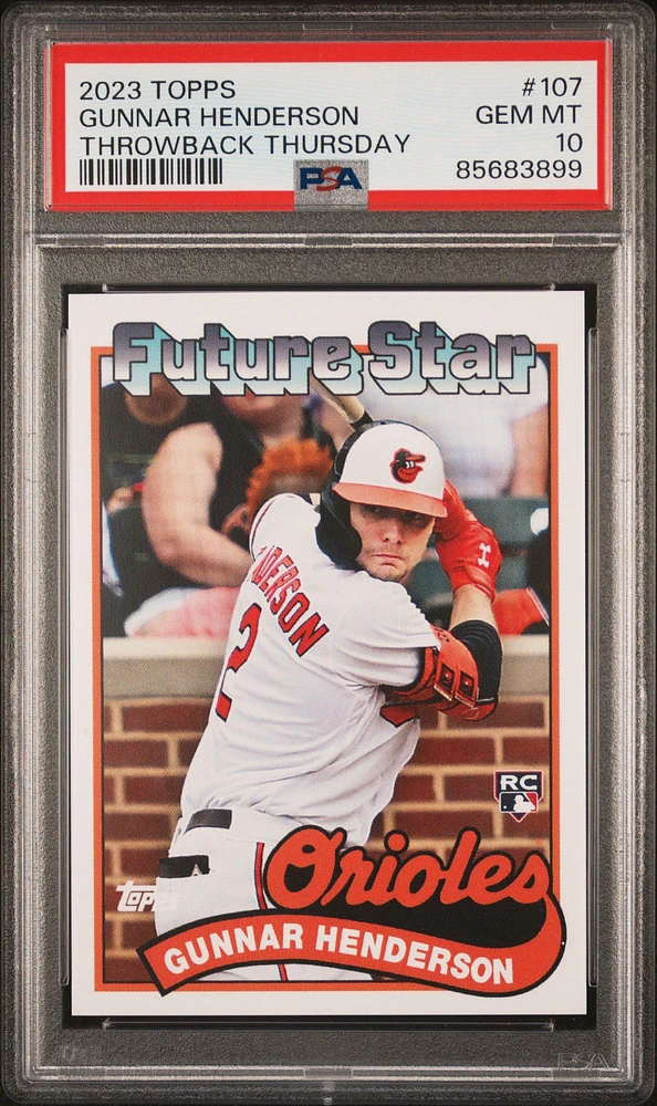 2023 Topps Throwback Thursday 107 Gunnar Henderson PSA 10