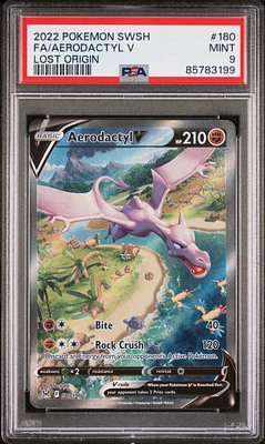 2022 Pokemon Sword & Shield Lost Origin 180 Fa/aerodactyl V PSA 9