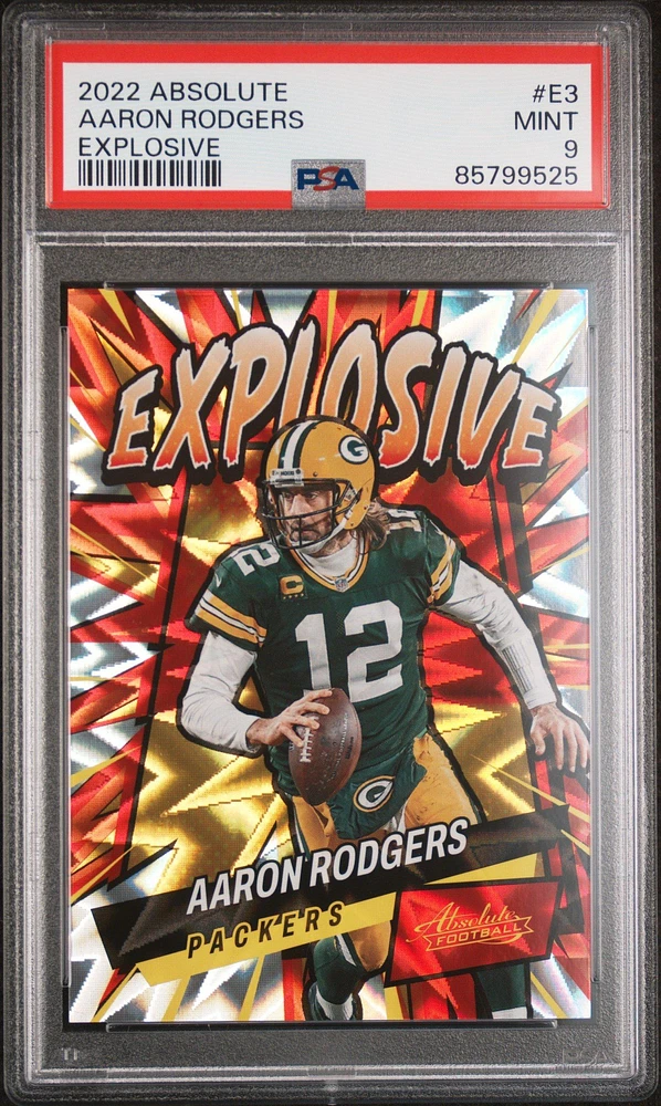 2022 Panini Absolute Explosive E3 Aaron Rodgers PSA 9