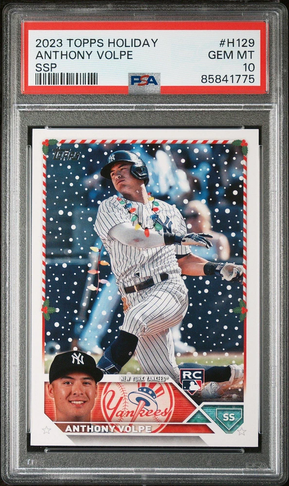 2023 Topps Holiday H129 Anthony Volpe PSA 10