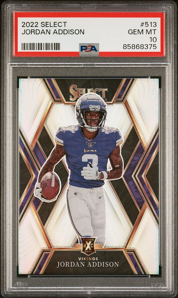 2022 Panini Select 513 Jordan Addison PSA 10