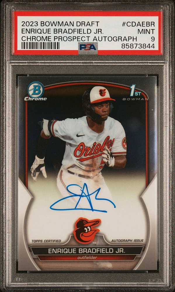 2023 Bowman Draft Chrome Prospect Autograph Cdaebr Enrique Bradfield Jr. PSA