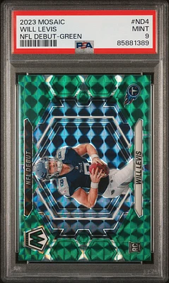2023 Panini Mosaic Nfl Debut Nd4 Will Levis Green PSA 9