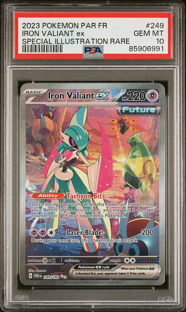2023 Pokemon French Par Fr-paradox Rift 249 Iron Valiant Ex Special Illustration Rare PSA 10