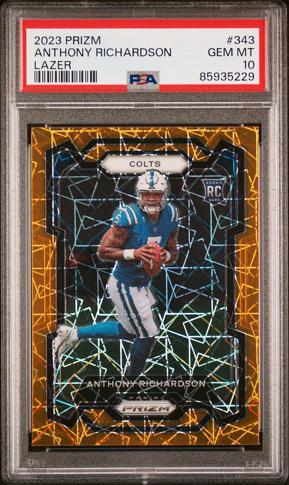 2023 Panini Prizm 343 Anthony Richardson Lazer Prizm PSA