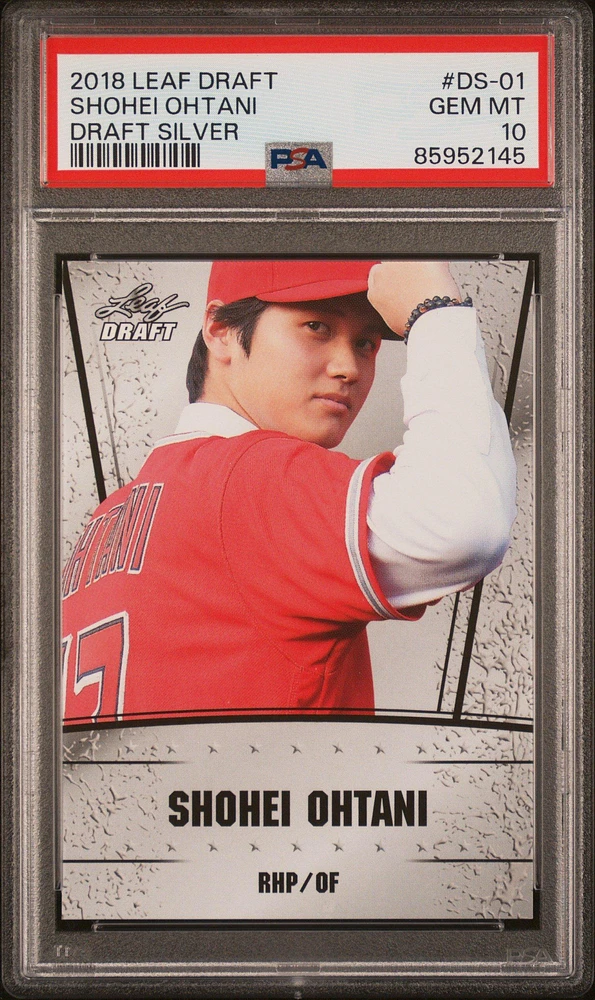 2018 Leaf Draft Ohtani Draft Silver Ds-01 Shohei Ohtani PSA 10