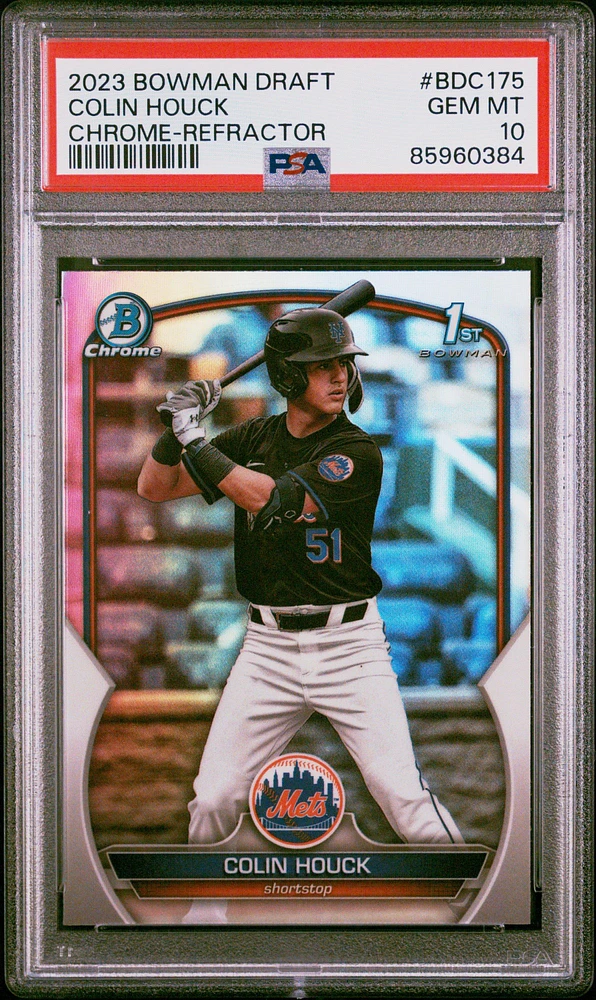 2023 Bowman Draft Bdc175 Colin Houck Chrome-refractor PSA 10