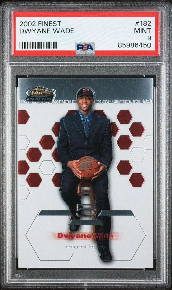 2002 Finest 182 Dwyane Wade PSA 9