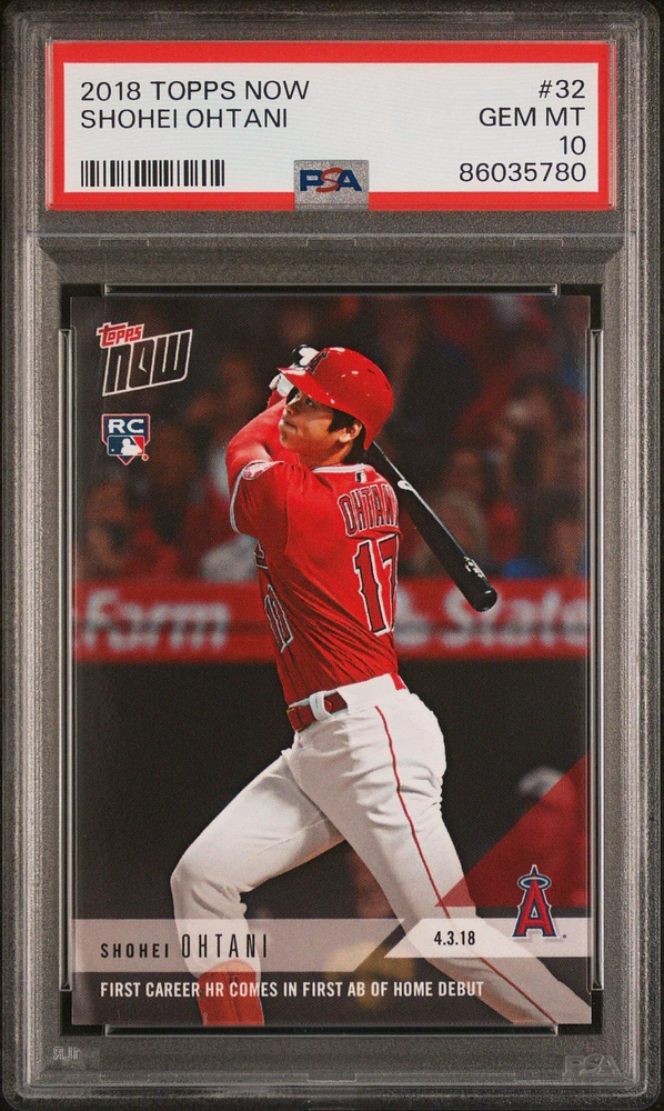 2018 Topps Now 32 Shohei Ohtani PSA 10