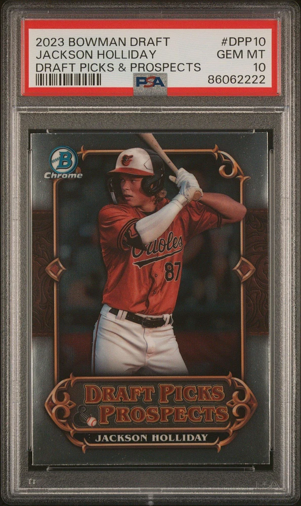 2023 Bowman Draft Draft Picks & Prospects Dpp10 Jackson Holliday PSA 10