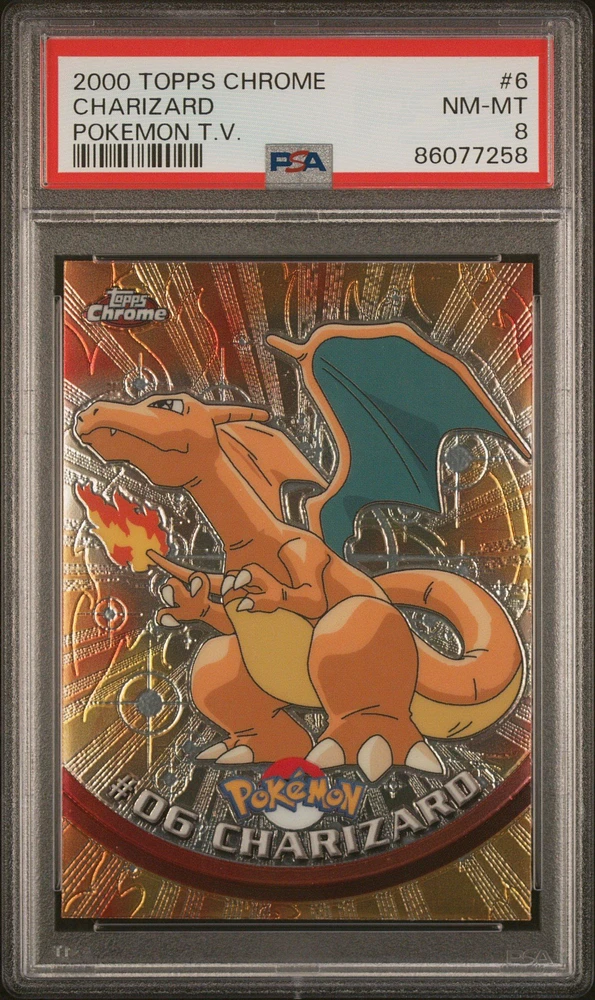 2000 Topps Chrome Pokemon T.v. 6 Charizard PSA