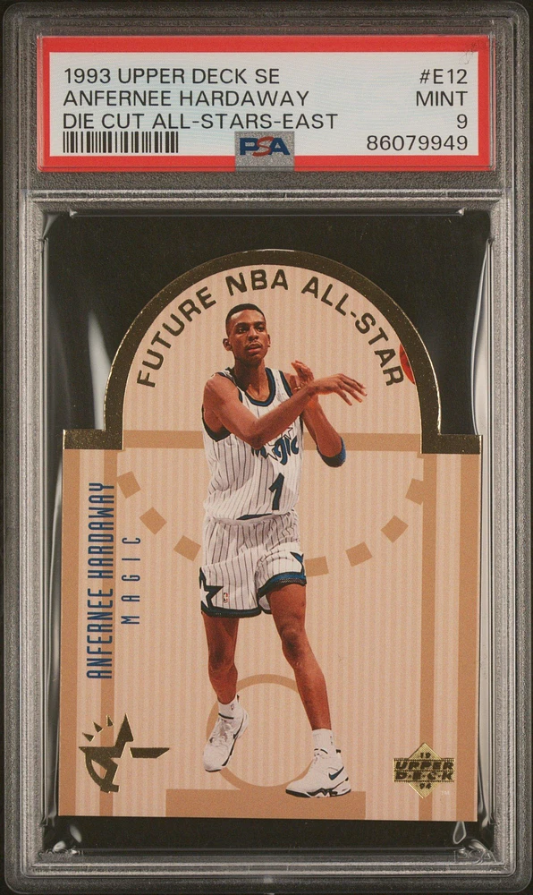 1993 Upper Deck Se Die Cut All-stars E12 Anfernee Hardaway East PSA 9