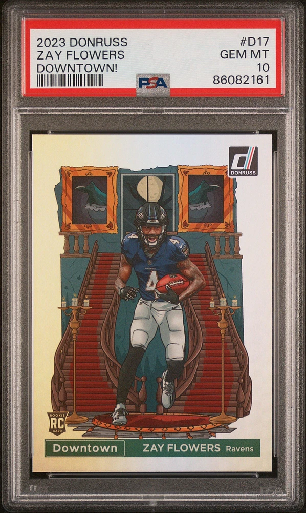 2023 Panini Donruss Downtown! D17 Zay Flowers PSA
