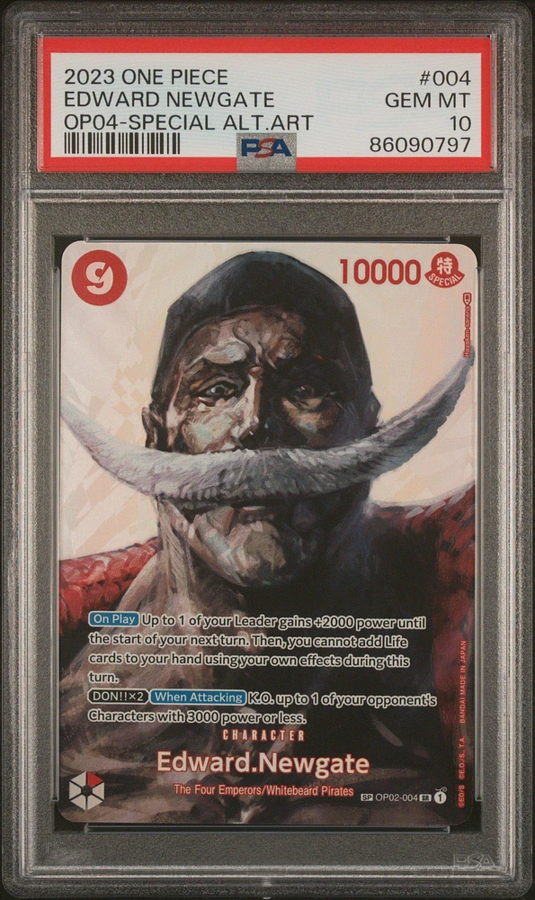 2023 One Piece Kingdoms Of Intrigue 004 Edward Newgate Special Alternate Art PSA 10