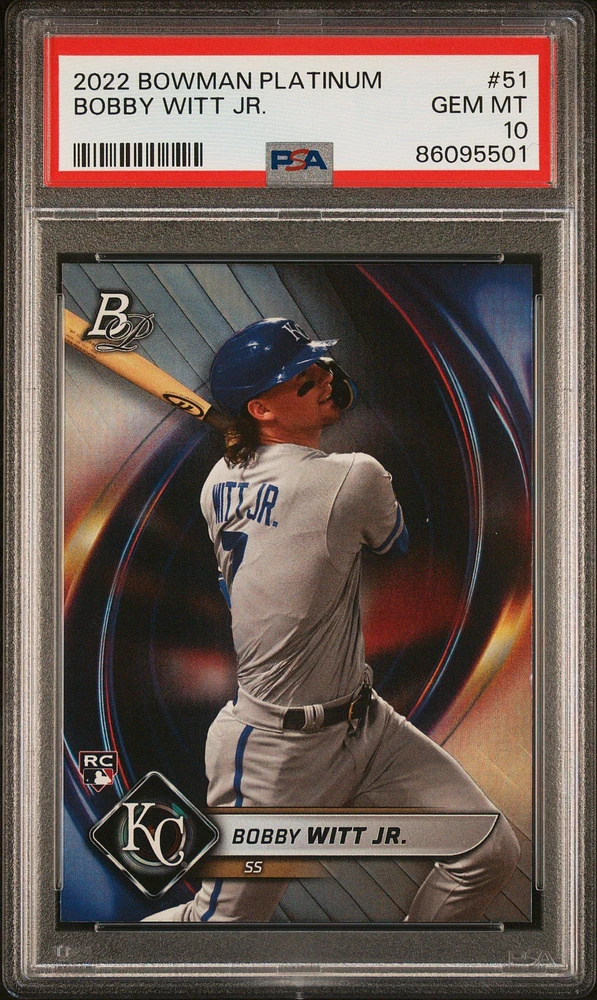 2022 Bowman Platinum 51 Bobby Witt Jr. PSA 10