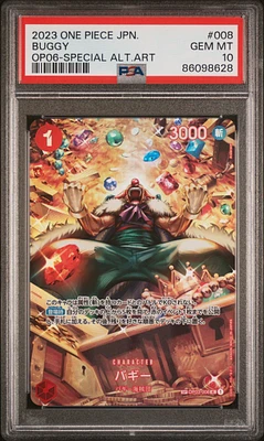 2023 One Piece Japanese Wings Of The Captain 008 Buggy Special Alternate Art PSA 10