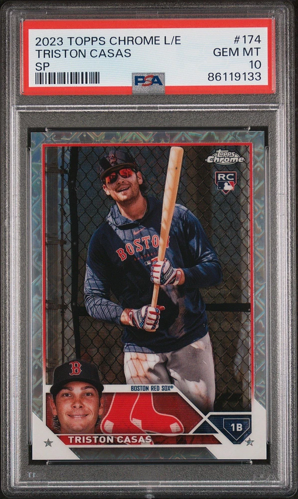 2023 Topps Chrome Logofractor Edition 174 Triston Casas PSA 10