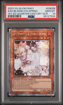 2023 Yu-gi-oh! Ra01-25th Anniversary Rarity Collection En008 Ash Blossom & Joyous Spring 1st Edition-quarter Century Secret Rare PSA 10