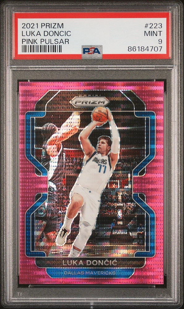 2021 Panini Prizm 223 Luka Doncic Pink Pulsar PSA 9