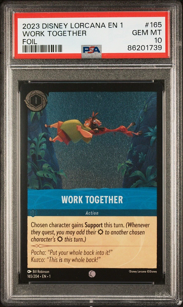 2023 Disney Lorcana En 1-the First Chapter 165 Work Together Foil PSA