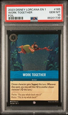 2023 Disney Lorcana En 1-the First Chapter 165 Work Together Foil PSA
