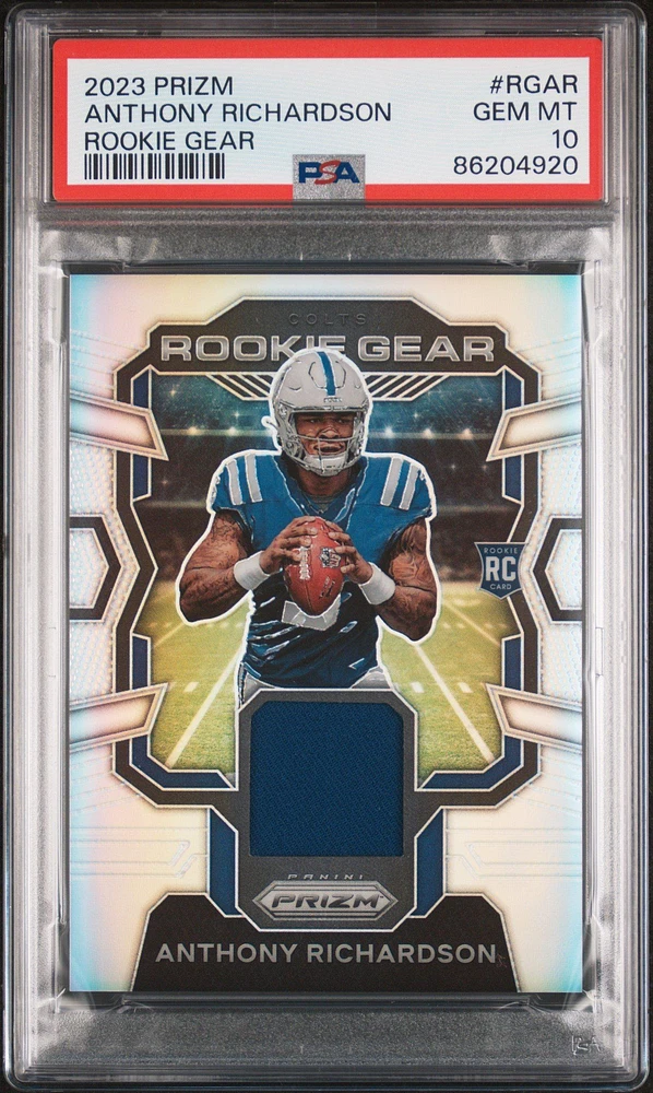 2023 Panini Prizm Rookie Gear Rgar Anthony Richardson PSA 10