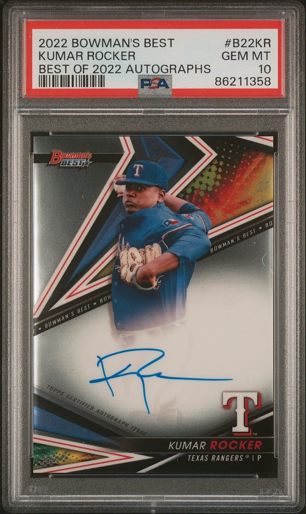 2022 Bowman's Best Best Of 2022 Autographs B22kr Kumar Rocker PSA 10