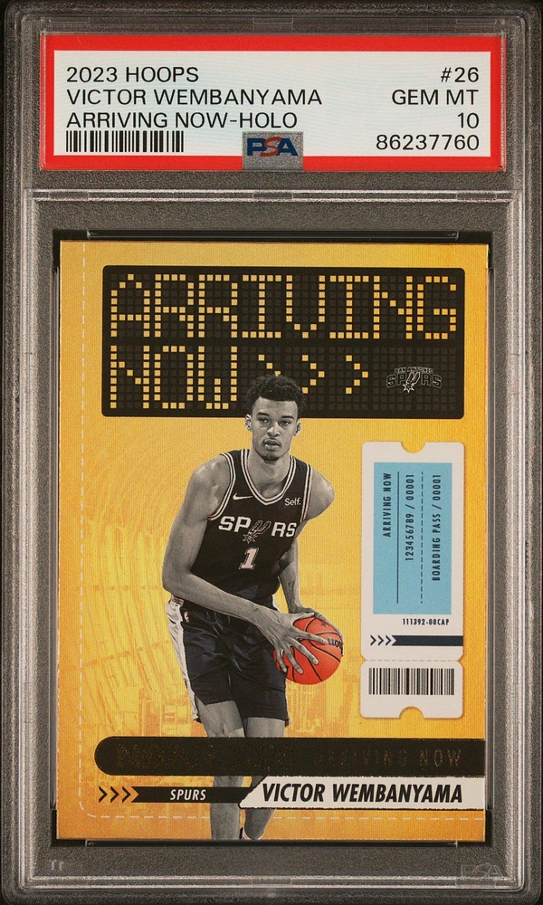 2023 Panini Nba Hoops Arriving Now 26 Victor Wembanyama Holo PSA 10