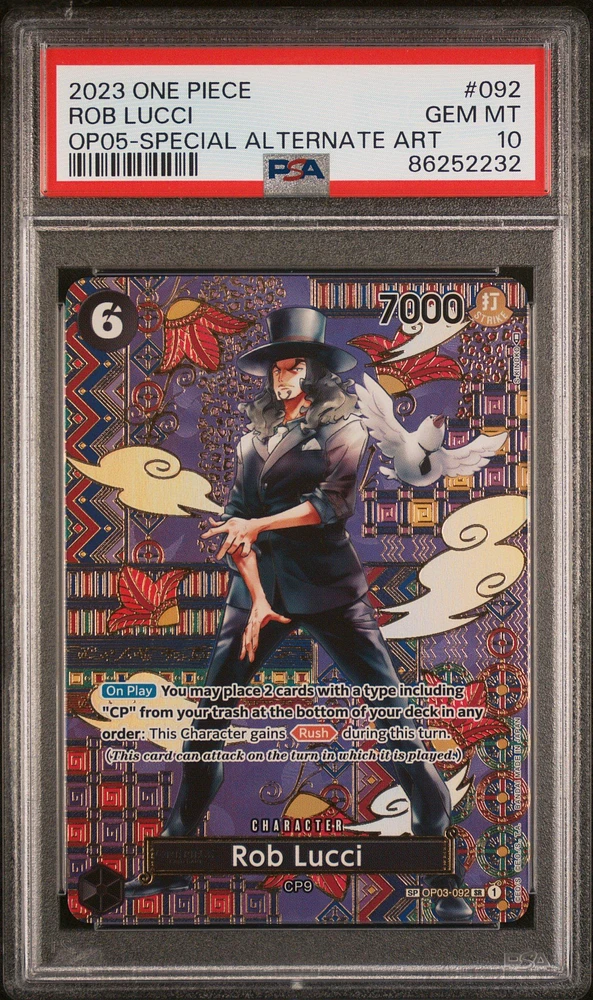 2023 One Piece Awakening Of The New Era 092 Rob Lucci Special Alternate Art PSA 10