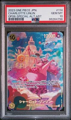 2023 One Piece Japanese Wings Of The Captain 114 Charlotte Linlin Special Alternate Art PSA 10