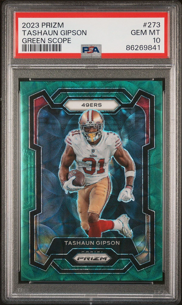 2023 Panini Prizm 273 Tashaun Gipson Green Scope PSA 10