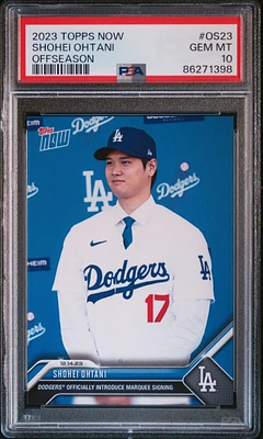 2023 Topps Now Offseason Os23 Shohei Ohtani PSA 10