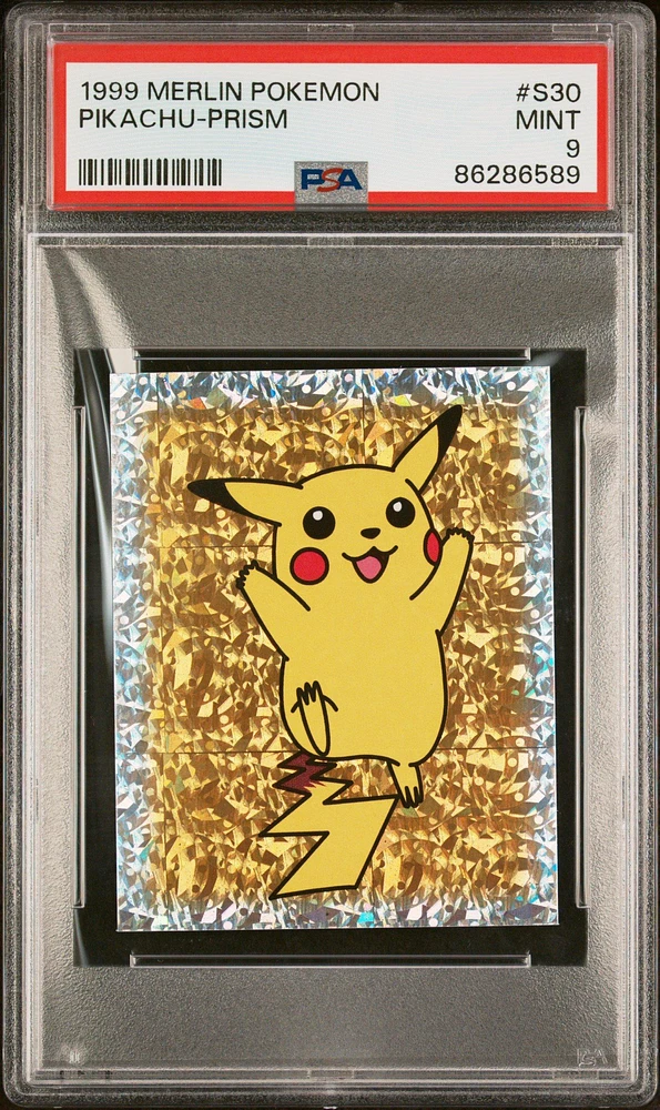 1999 Merlin Pokemon S30 Pikachu-prism PSA 9