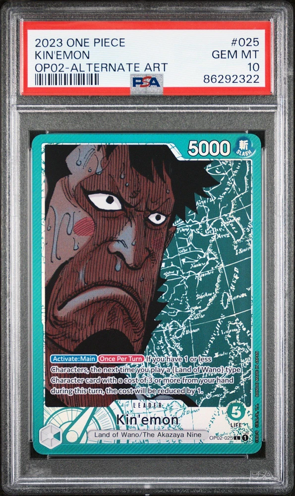 2023 One Piece Paramount War 025 Kin'emon Alternate Art PSA 10