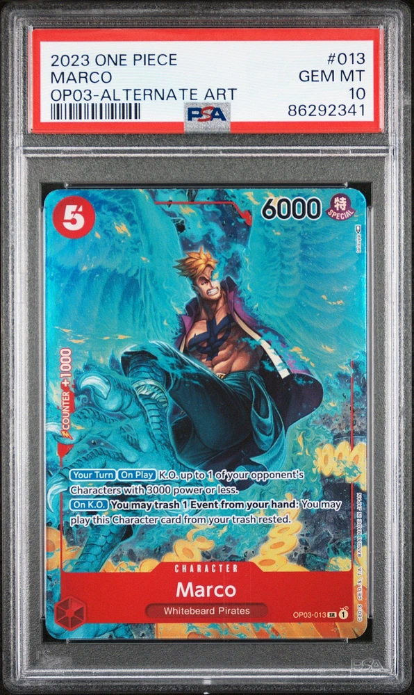 2023 One Piece Pillars Of Strength 013 Marco Alternate Art PSA 10