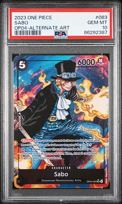 2023 One Piece Kingdoms Of Intrigue 083 Sabo Alternate Art PSA 10