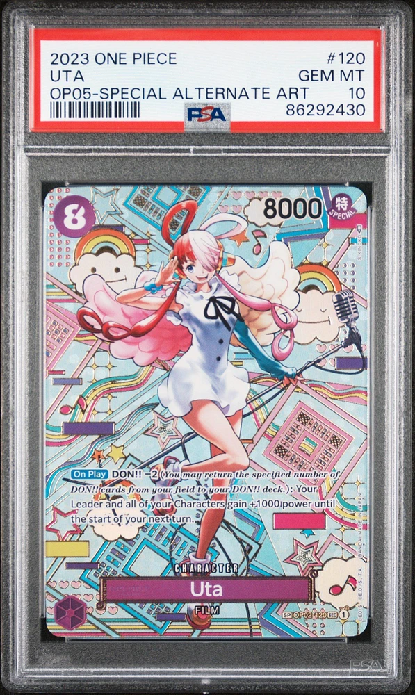 2023 One Piece Awakening Of The New Era 120 Uta Special Alternate Art PSA 10