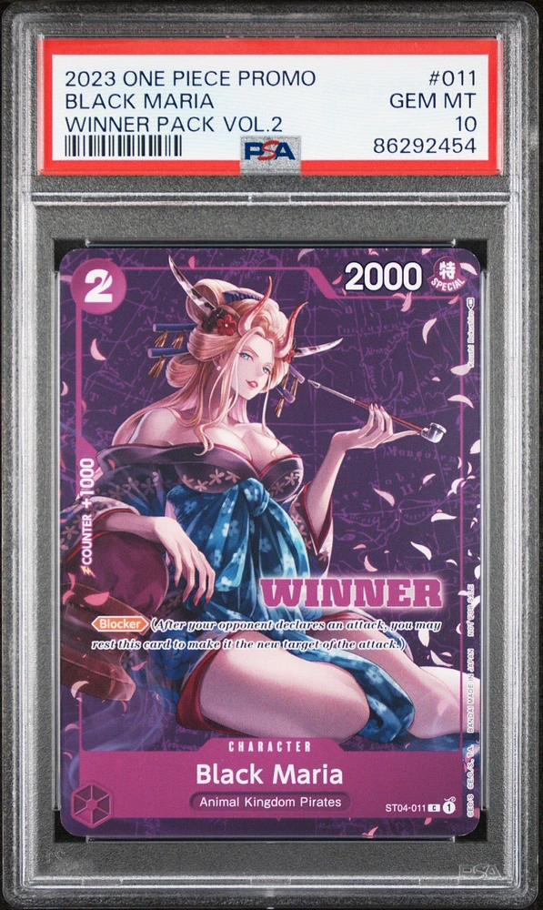 2023 One Piece Promos 011 Black Maria Winner Pack Vol.2 PSA 10