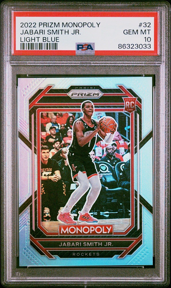 2022 Panini Prizm Monopoly 32 Jabari Smith Jr. Light Blue PSA 10