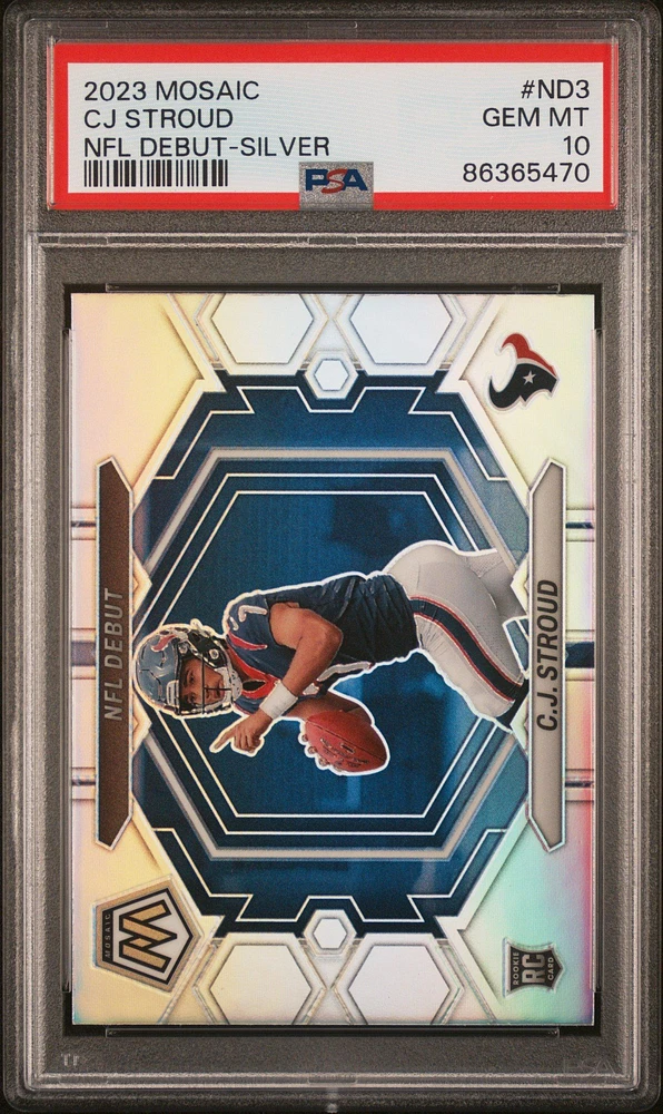 2023 Panini Mosaic Nfl Debut Nd3 Cj Stroud Silver PSA 10