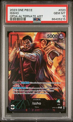 2023 One Piece Op04-kingdoms Of Intrigue 020 Issho Alternate Art PSA 10