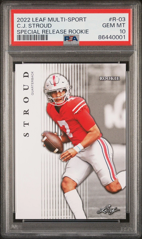 2022 Leaf Multi-sport Special Release Rookie R-03 C.j. Stroud PSA 10