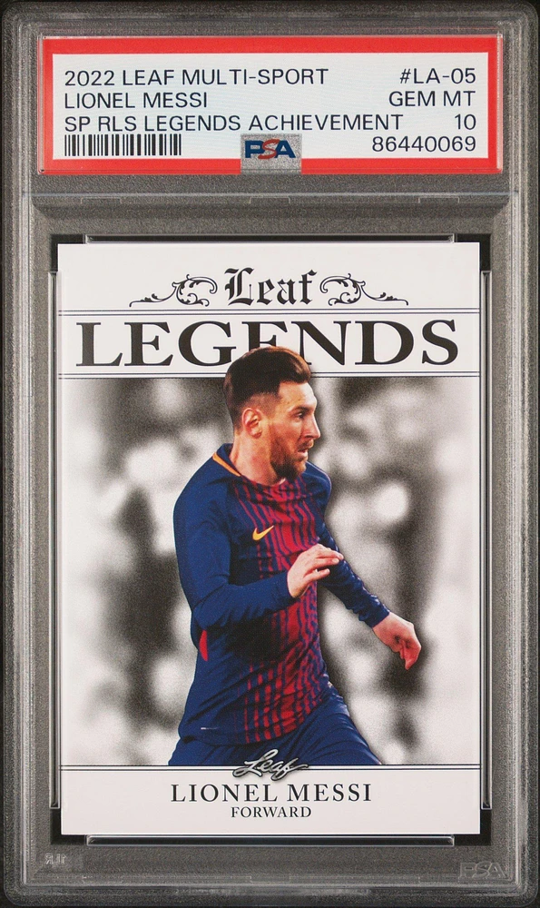 2022 Leaf Multi-sport Special Release Legends Achievement La-05 Lionel Messi PSA 10