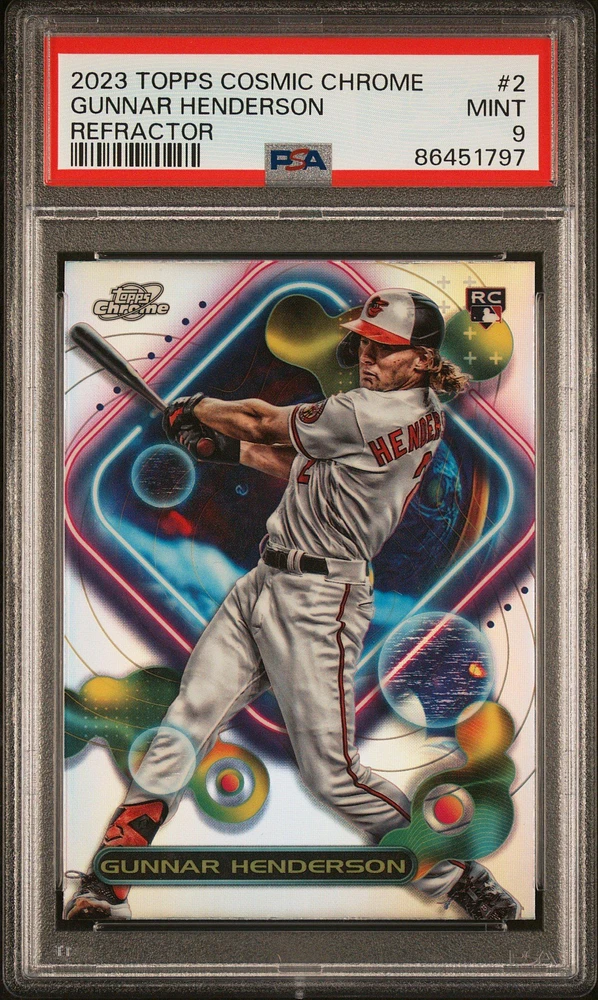 2023 Topps Cosmic Chrome 2 Gunnar Henderson Refractor PSA 9
