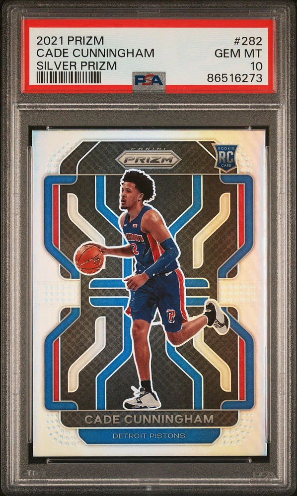 2021 Panini Prizm 282 Cade Cunningham Silver Prizm PSA