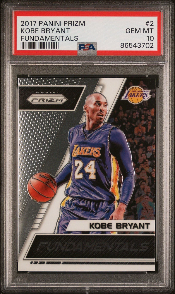 2017 Panini Prizm Fundamentals 2 Kobe Bryant PSA 10