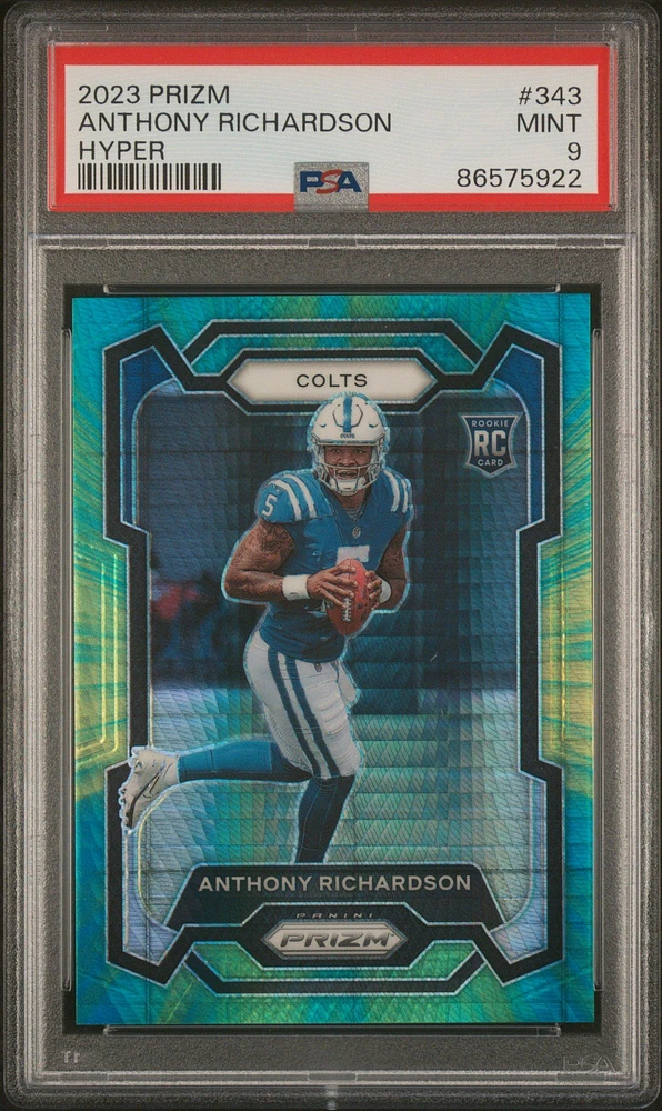 2023 Panini Prizm 343 Anthony Richardson Hyper Prizm PSA